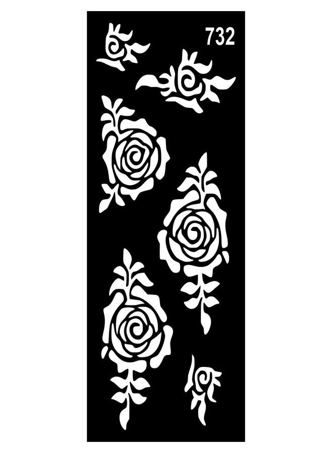 Komstec Fast and Easy Mehndi Stencil Design Stickers with Elegant Shapes for All Skill Levels - Image 1
